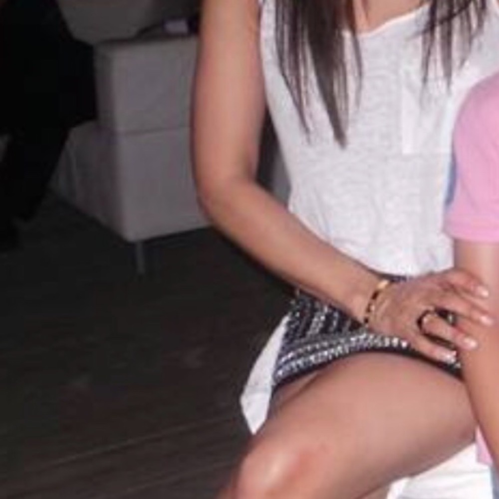 Sequence black mini skirt